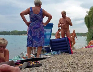 Naturist granddad at the beach - 3